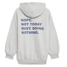 MSX243: Nope Slogan Hoodie (7-16 Years)